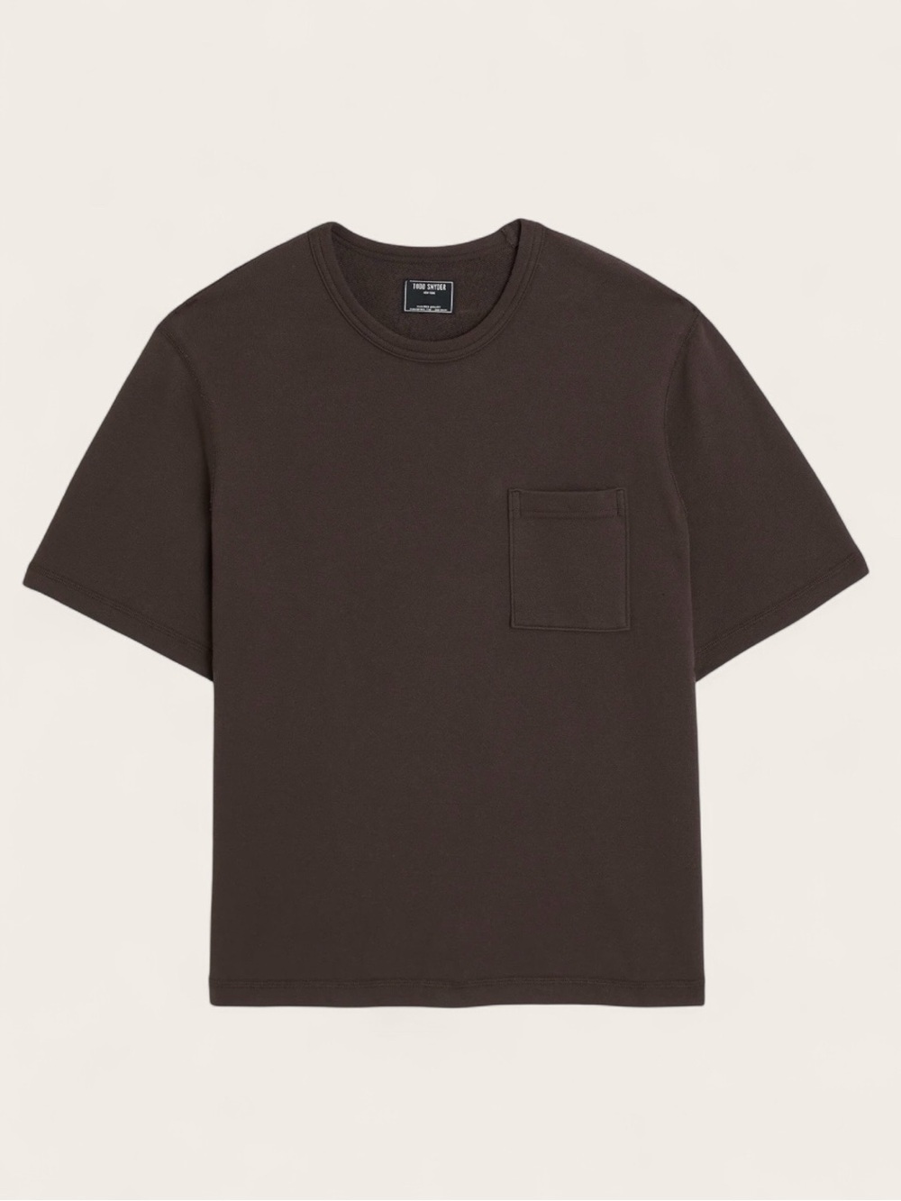 Todd Snyder Small Lightweight Terry Cloth Short-Sleeve Sweatshirt English Brown